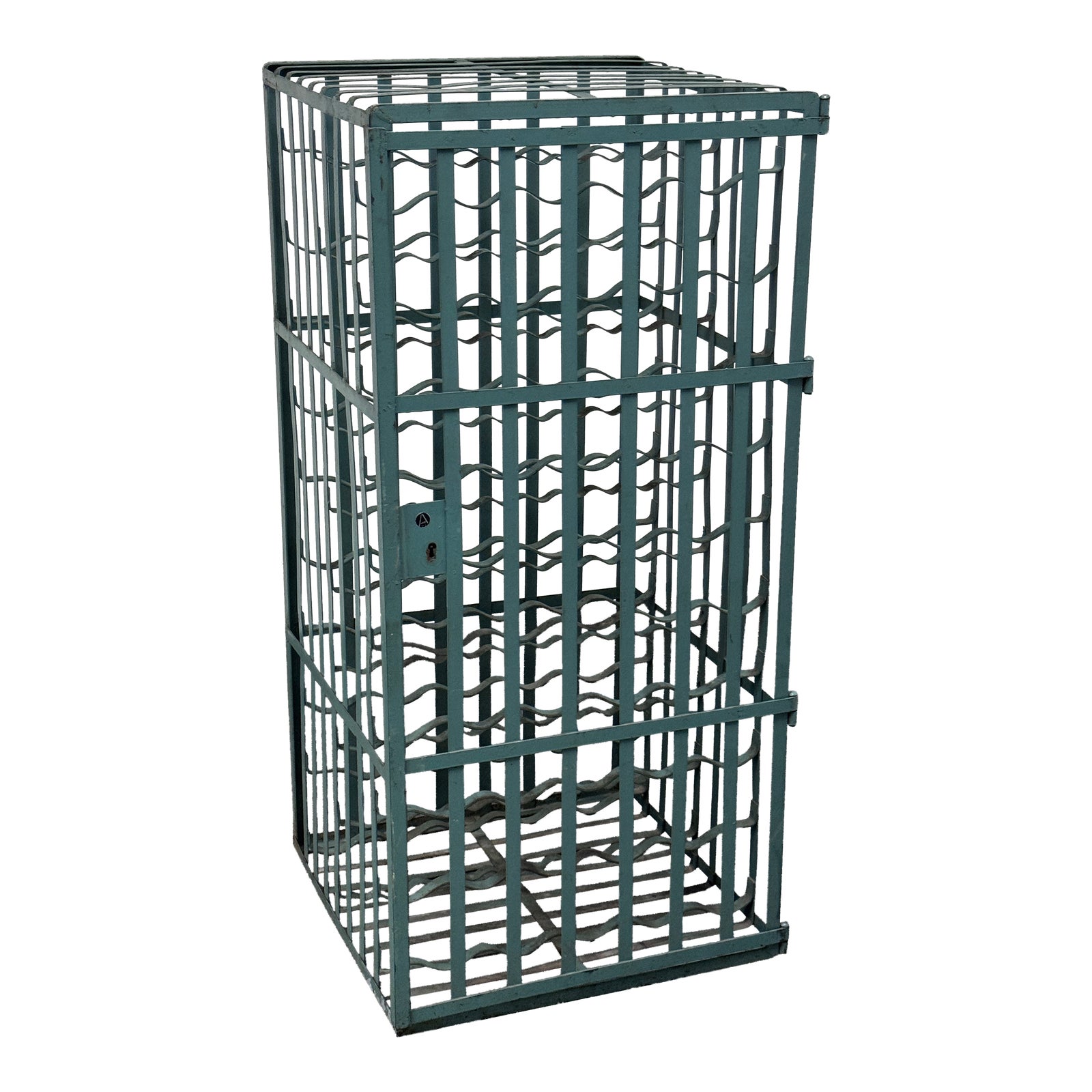 Mid 20th Century L & C Arnold Caged 100 Bottle Wine Rack | Chairish