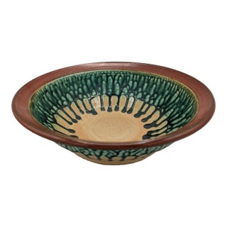 1990s Signed Pottery Michael Lalone Ash Bowl For Sale