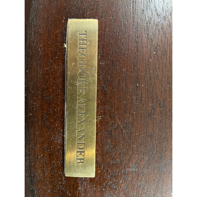 Theodore Alexander Round Mahogany Game Table For Sale - Image 9 of 9