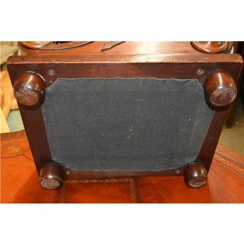 Antique Victorian Dark Wood & Tan Velvet Shapely Scrolled Gout Footstool For Sale - Image 11 of 11