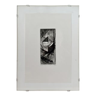 Ron Davis Drypoint Lambda Ii 1980 Reproduction Print For Sale