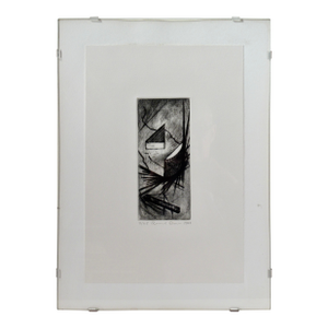 Ron Davis Drypoint Lambda Ii 1980 Reproduction Print