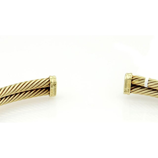 Late 20th Century David Yurman Classic Double Cable Wire 14k Yellow Gold Choker Necklace For Sale - Image 5 of 5
