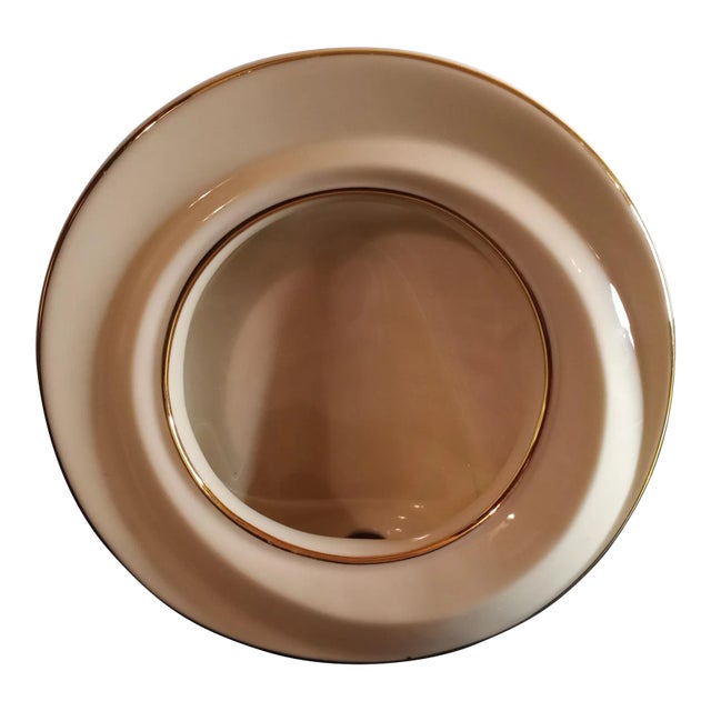 Lenox Cream & Gold Fine Porcelain Round Picture Frame For Sale