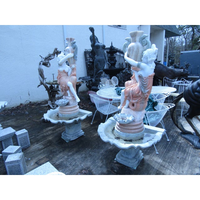 Figurative Figurative Marble Fountain For Sale - Image 3 of 12