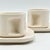 Ceramic Ivory Ceramic Cups and Saucers by Makio Hasuike for Arnolfo di Cambio, Italy, 1970s, Set of 4 For Sale - Image 7 of 13