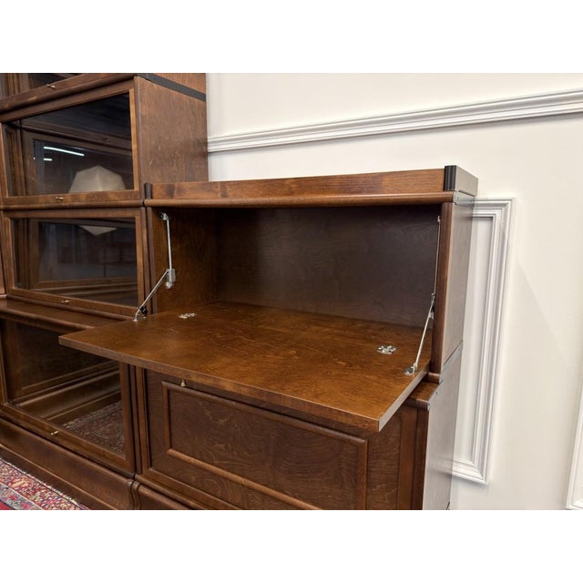 English Corner Bookcase in Burl Wood For Sale - Image 17 of 18