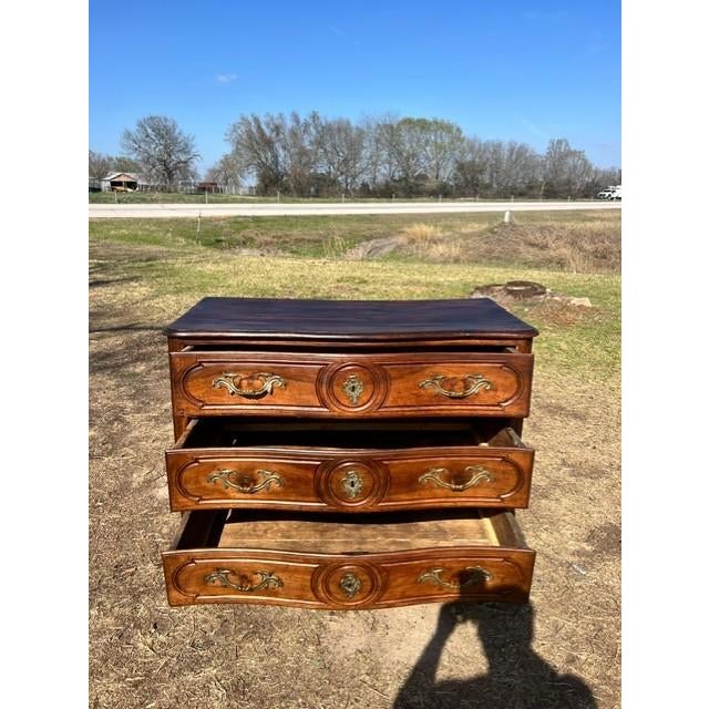 18th Century French Provincial Louis XV Solid Walnut Chest of Drawer / Commodes For Sale - Image 9 of 15