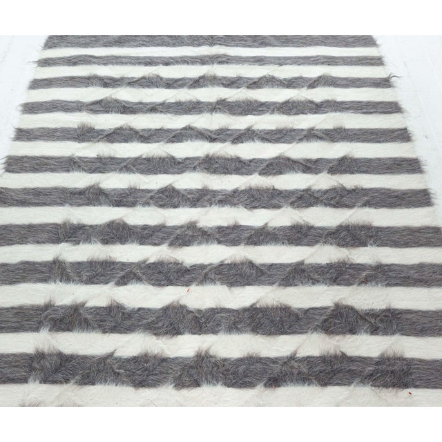 Modern Turkish Goat Hair Runner by Doris Leslie Blau Size: 4'0" × 18'6" (121 × 563 cm) This captivating contemporary...