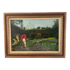 Japanese Geisha Painting on Canvas