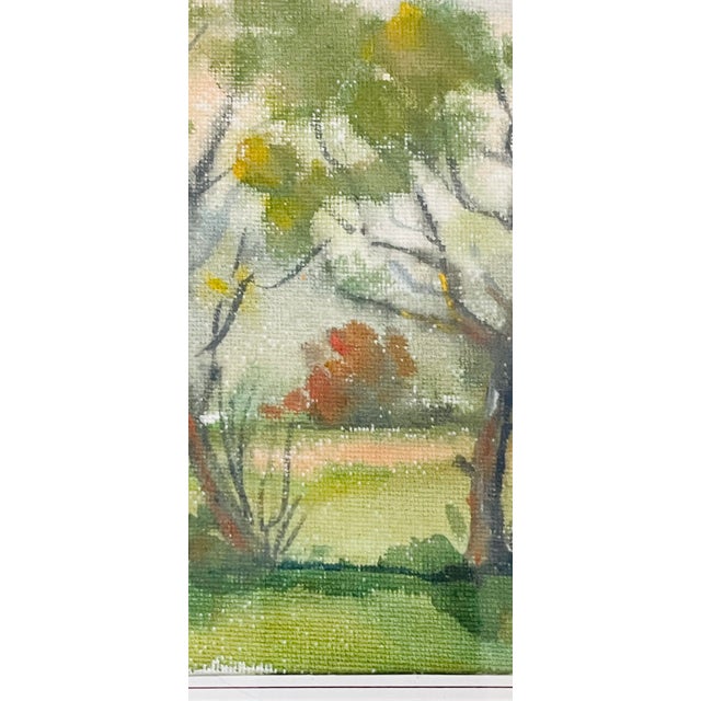 Shabby Chic Pair Vintage Watercolours Landscape Austrian For Sale - Image 3 of 4