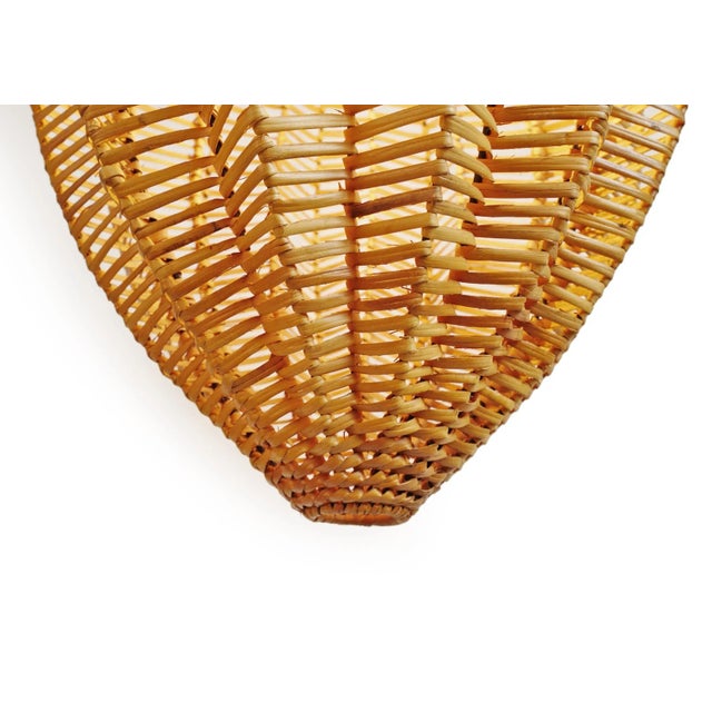 Contemporary Honey Rattan Starfruit Pendant Light Small For Sale - Image 4 of 7
