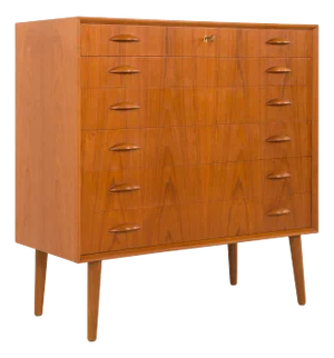 Teak Chest of Drawers by Johannes Sorth for Nexo Møbelfabrik, Bornholm, Denmark, 1960s