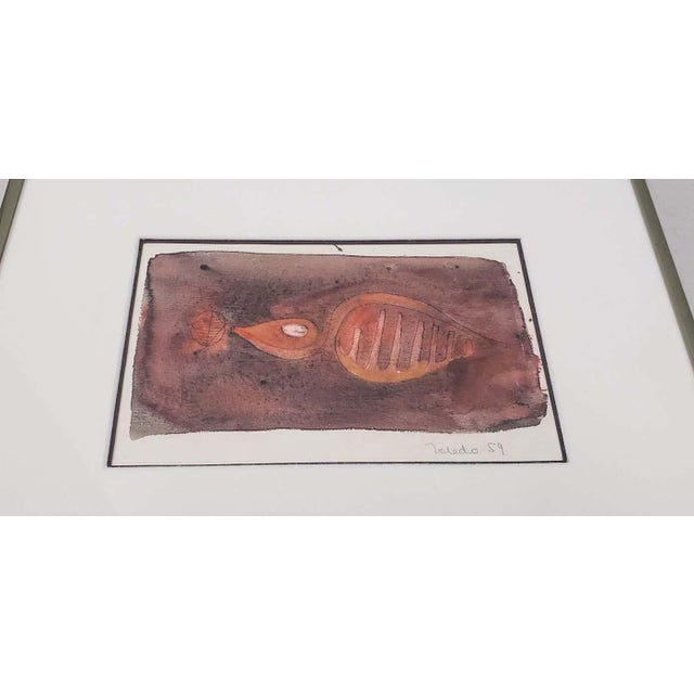 Francisco Toledo Original Watercolor Painting c.1959 Fine original abstract watercolor Watercolor on paper dimensions 8"...