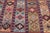 Textile 1970s Turkish Tribal Style Geometric Design Multicolor Hand Knotted Oushak Kilim Runner Rug For Sale - Image 7 of 13