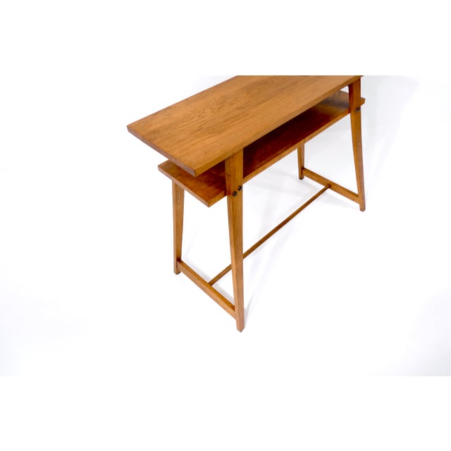 Vintage French Console Table in Oak, 1950s For Sale - Image 12 of 18