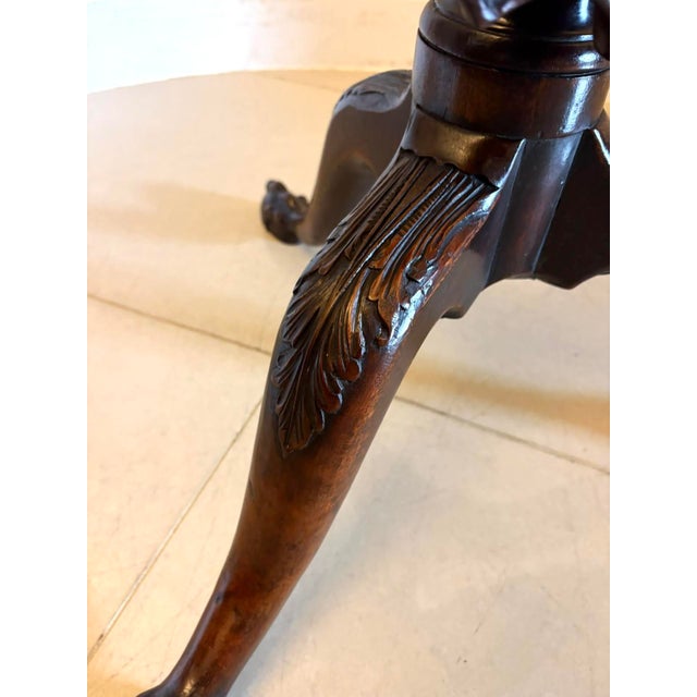 Antique George III Mahogany Piecrust Tilt Top Dining Centre Table, 1780 For Sale - Image 11 of 13