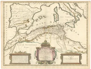 Map of Western Mediterranean and North Africa by Guillaume Delisle, 1700
