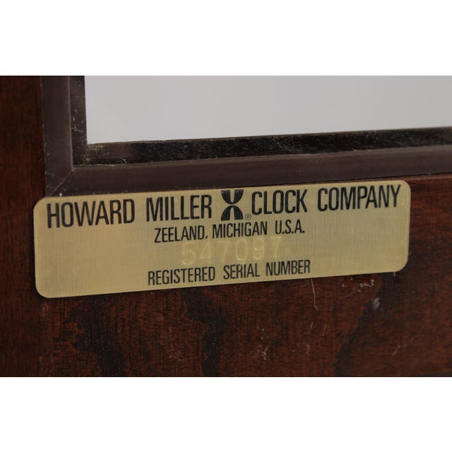 Howard Miller Cherry Grandfather Hall Clock For Sale - Image 17 of 17