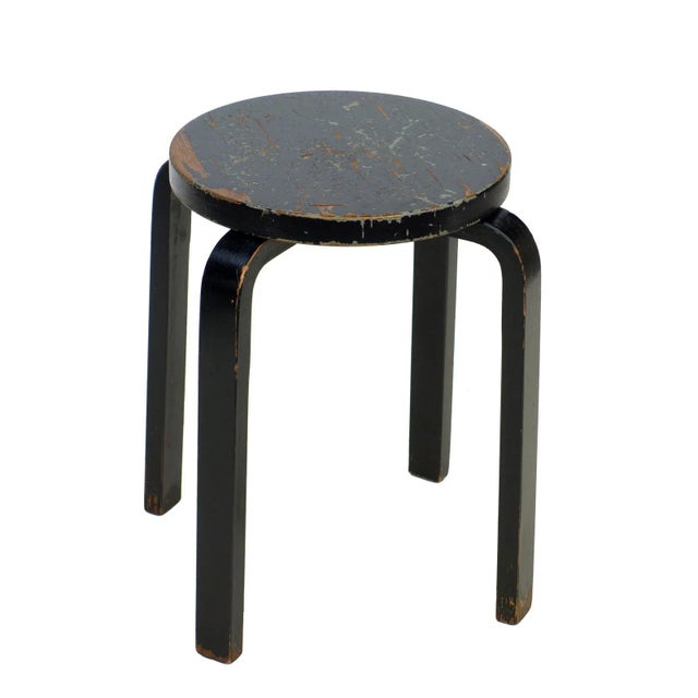 Finnish E60 Stool by Alvar Aalto for Finmar, 1930s, in Flawless conditions. Designed 1920 to 1949 This piece has an...