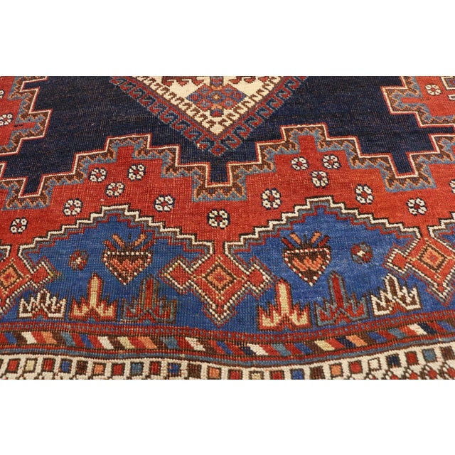 Antique Persian Shiraz Rug - 04'04 x05'07 For Sale - Image 4 of 7