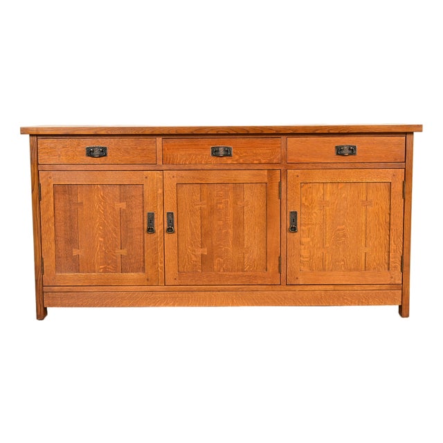 L. & J. G. Stickley Mission Oak Arts & Crafts Sideboard or Bar Cabinet For Sale