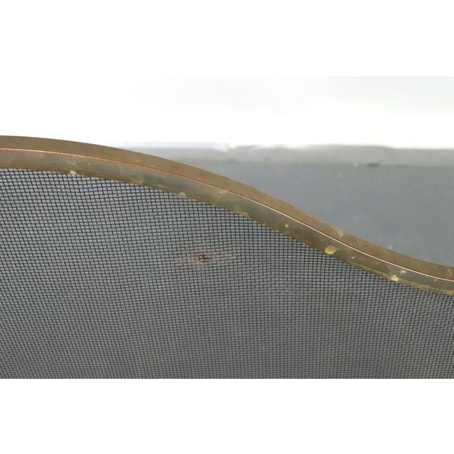 Metal Antique Traditional Folding Fireplace Screen For Sale - Image 7 of 9