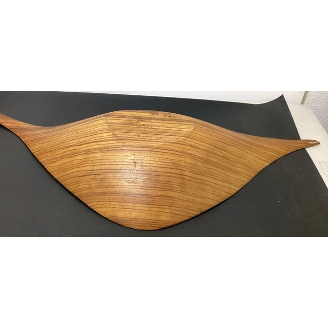 Mid-Century Modern Rare Emil Milan Zebra Wood Mid-Century Modern Large 31" Bowl For Sale - Image 3 of 7