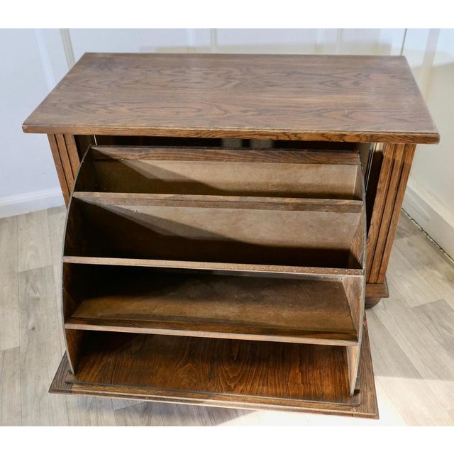 Wood Arts and Crafts Golden Oak Canterbury Music Cabinet, 1900s For Sale - Image 7 of 9