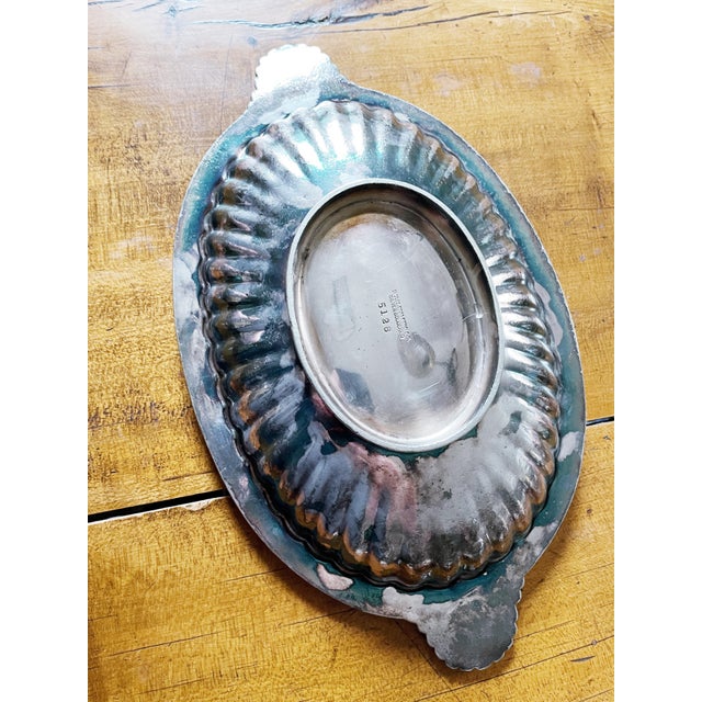 Antique Silver Plated Pennsylvania Railroad Pedestal Serving Dish For Sale In New York - Image 6 of 7