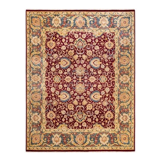 Mogul, One-of-a-Kind Hand-Knotted Area Rug in Red, 8' 1" x 10' 5" For Sale