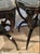Vintage 1900’s-1940’S Mahogany Green Top Brass Gold Embossed End Tables - a Pair For Sale - Image 10 of 13