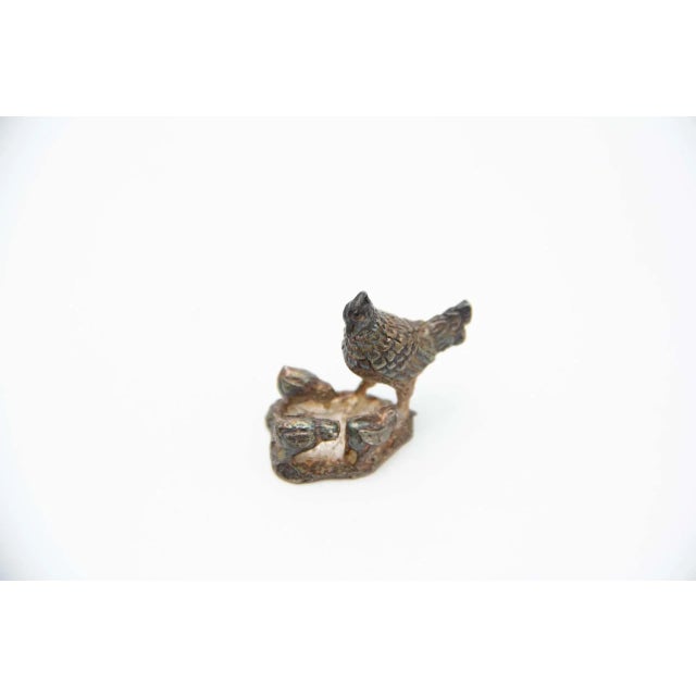 Silver Miniature of Hen with Three Chicks For Sale - Image 4 of 4