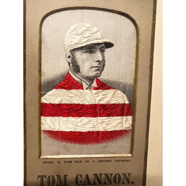 Wood Late 19th Century A Group of Four Framed Victorian Stevengraphs of Famous Jockeys For Sale - Image 7 of 10