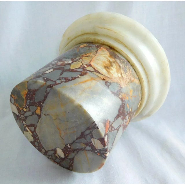 Antique 19th Century Italian Grand Tour Specimen Breccia Marble Column Pedestal For Sale - Image 4 of 7
