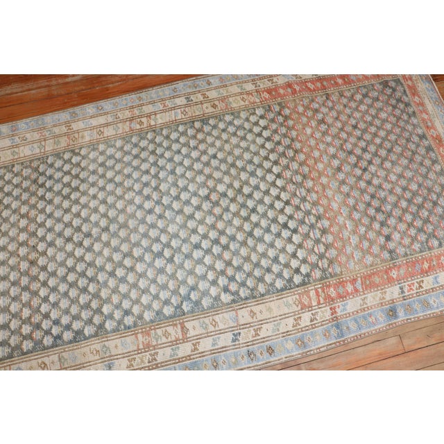 Mid 20th Century Antique Zabihi Collection Persian Seraband Runner - 3'9" x 9'10" For Sale - Image 5 of 8