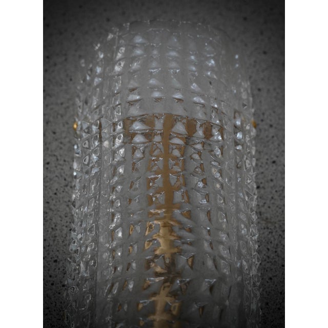 Gold Art Deco Style Clear Murano Glass and Brass Wall Sconce, 2000 For Sale - Image 8 of 10