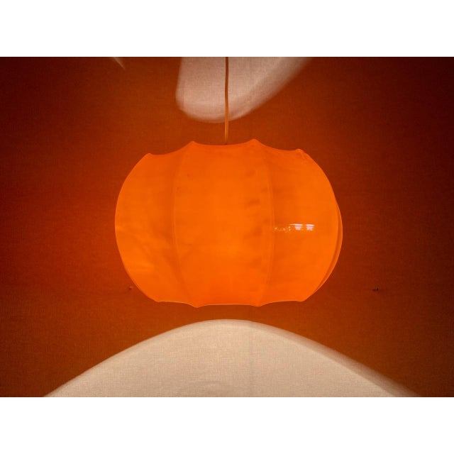 Hanging Lamp in Orange Plastic with a Marble Effect from Ilka-Plast, 1970s For Sale - Image 15 of 18