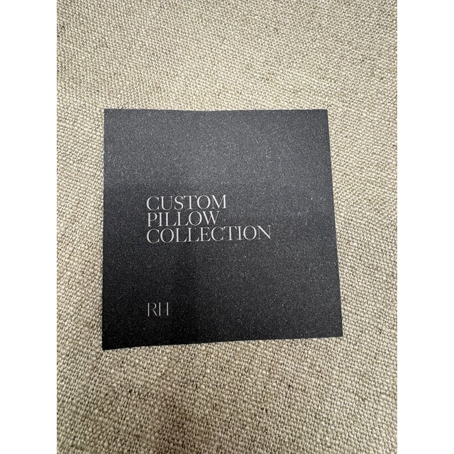 Rh Restoration Hardware Custom Italian Pietro Solid Piped Lumbar Pillow Cover For Sale - Image 17 of 17