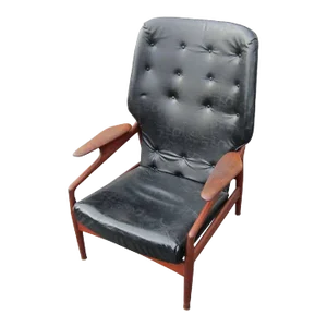 Vintage John Bone Style Reclining Lounge Chair