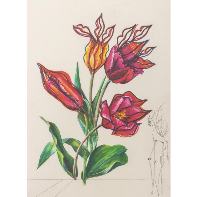 Salvador Dali (Spanish, 1904-1989), "Tulipa Crudeliter Basiantes" [Tulips Cruelly Kissing], Etching and Heliogravure in...