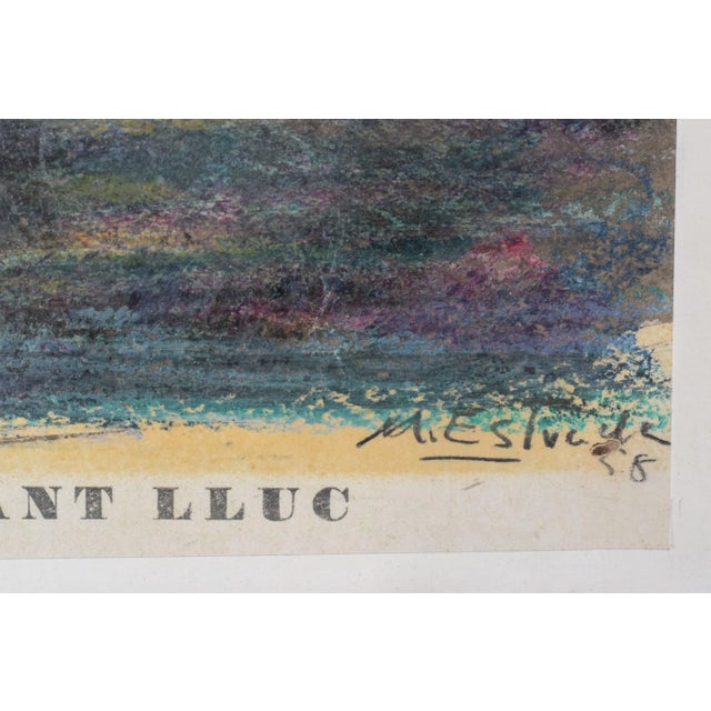 Paper M. Estvade, El Círculo Artístico de Sant Lluc, Expressive Harbor Scene, 1958, Lithograph on Paper, Framed For Sale - Image 7 of 9