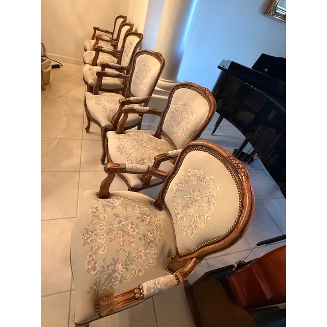 Set of 6 Italian Armchairs by Chateau D’Ax. Made in Italy For Sale - Image 10 of 11