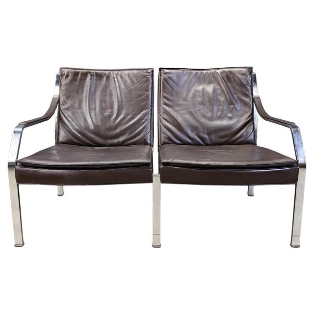 Leather Sofa attributed to Preben Fabricius and Jorgen Kastholm for Walter Knoll, 1960 For Sale - Image 10 of 10