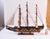 Mid-20th Century wooden model of an 18th-century Spanish frigate. As determined from the brass plaque (Fragata Espanola...