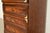 Henredon Style Mid-Century Modern Hollywood Regency Campaign Burled Walnut Bookcase With Drop Front Secretary Desk, Circa 1970s For Sale - Image 10 of 15