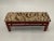 Asian Cinnabar Red Laquer Bench Upholstered in Printed Cowhide For Sale - Image 4 of 11