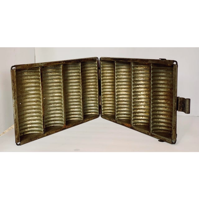 Farmhouse Antique 1890’s Tin Round Bread Four Loaf Baking Pan/Mold For Sale - Image 3 of 12