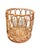 Mid-Century Modern Vintage Woven Rattan & Glass Hurricane Candle Holder For Sale - Image 3 of 12