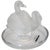 French Lalique Deux Cygnes Pair of Swans Clear and Satin Crystal Ring Dish For Sale